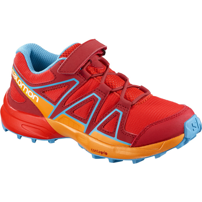 Salomon SPEEDCROSS BUNGEE K Zapatillas Trail Running Niños - Rojas / Naranjas - Colombia (65298-BXQO